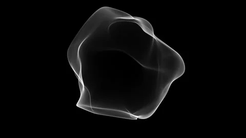 Rotating White Fluid Sphere Loop Stock Footage 340248990