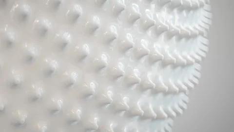 Rotating White Glazed Ceramic Sculpture 3D Render Seamless Loop Animation Видео 338313895