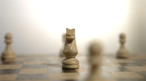 Rotating White Knight Chess Piece Stock Footage 51504732