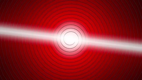 Rotating White Light Ray on Red Spiral Abstract Motion Background Video stock 345592660