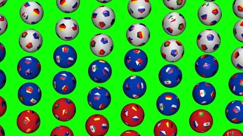 Rotating white, red and blue balls form the flag of Russia. Video stock 76967748