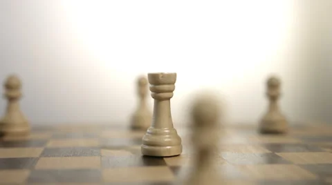 Rotating White Rook Chess Piece Stock Footage 51519835
