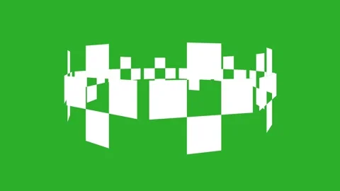 Rotating white square box on the green screen background. Stock Footage 336432938
