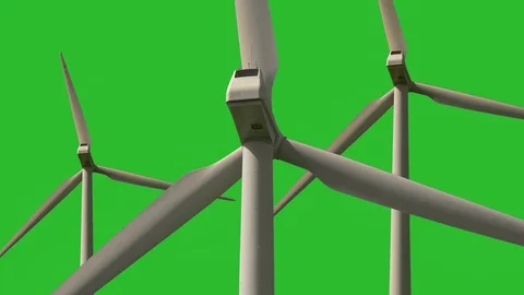 Rotating wind turbine with green screen background 스톡 동영상 86851273