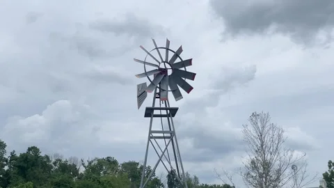 Rotating Windmill Stock Footage 246333298