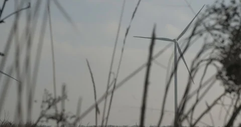 Rotating Windmill.Wind Power.A Clean And Renewable Energy Solution. Wind Turbine Stock Footage 123690427