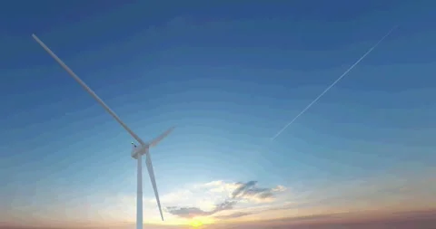 Rotating windpower machine as renewable energy Stock Footage 249179921