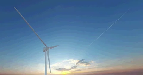 Rotating windpower machine as renewable energy Stock Footage 249179930