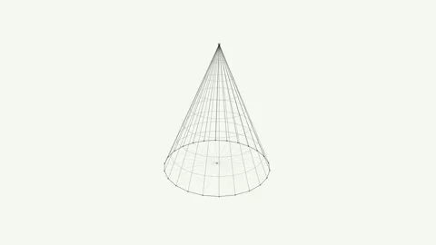 Rotating Wireframe Cone for 3d Modeling and Visual Effects Usage 库存影片 332885469