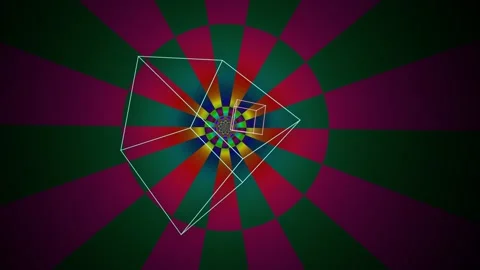 Rotating wireframe cubes creating an infinite tunnel effect motion video foo Stock Footage 339781229