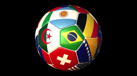 Rotating World Countries Football (Loop-able) Stock Footage 35600000