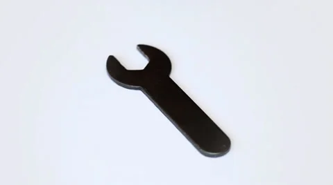 Rotating wrench.   Under construction Stock Footage 35520367