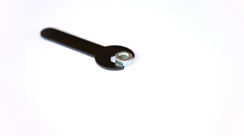 Rotating wrench.   Under construction Stock Footage 35520635