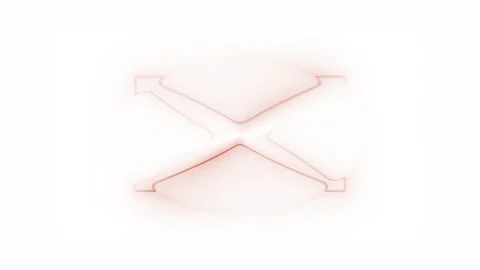 Rotating X-shaped neon lights on a white background Stock Footage 133109817