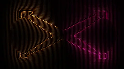 Rotating X-shaped neon lights on a black background Stock Footage 133110338