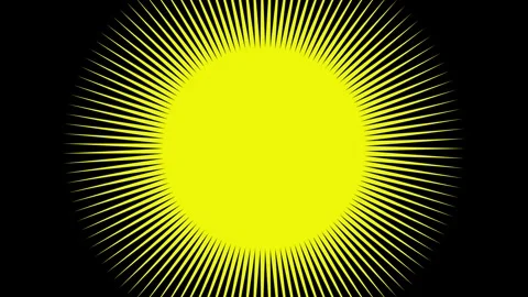 Rotating Yellow and Black Sun Rays Background Animation Loop Stock Footage 319757920