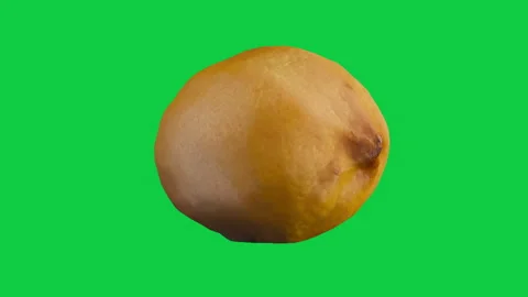 Rotating Yellow Lemon Fruit for Diet and Nutrition Concept on Green Screen. Stock Footage 339818828