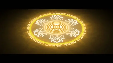 A rotating yellow magic circle. Magic spell. Magic videos Stock Footage 164273399