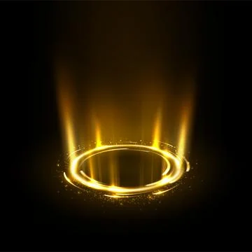 Rotating Yellow Rays with Sparkles. Suitable For Product Advertising, Produ.. Stock Illustration
