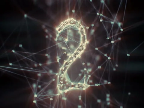 Rotating Yellow Retro Random Digits Plexus Countdown - Abstract Motion 4k Stock Footage 82707662