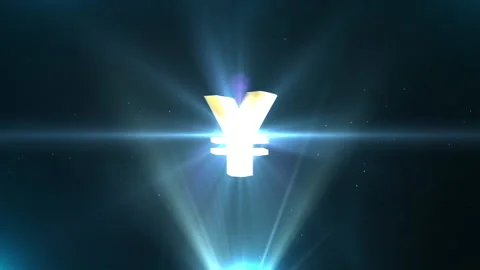 Rotating Yen logo animation Stock Footage 152961580