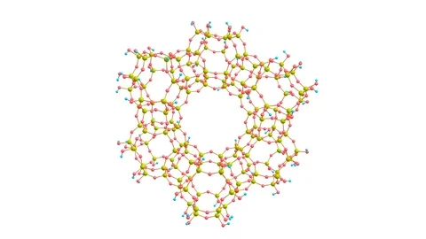 Rotating zeolite molecule Stock Footage 113790931