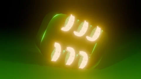 Rotating Zero Shape with Objects 4K VJ Loop - Futuristic Motion Background G Stock Footage 302065400