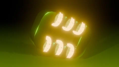 Rotating Zero Shape with Objects 4K VJ Loop - Futuristic Motion Background L Stock Footage 302065415