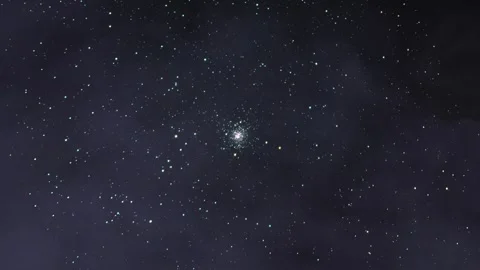 Rotating zoom on a star cluster in the shape of a cross Stock Footage 312217530