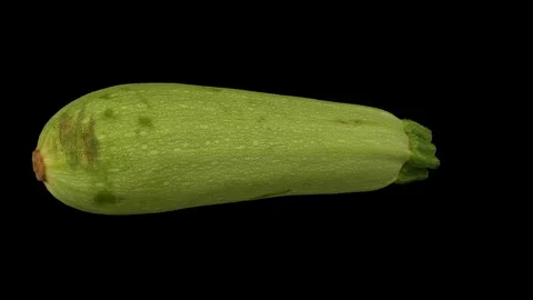 Rotating Zucchini on Transparent Background (Alpha Channel) Stock Footage 80895144