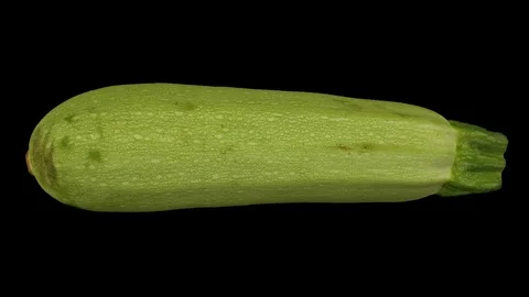 Rotating Zucchini on Transparent Background (Alpha Channel) Stock Footage 80897662