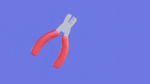Rotation of the 3D model of the pliers by 360 degrees. Stock Footage 238015677