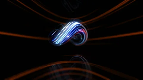 Rotation 3d texture with moving color lines Video stock 94618597