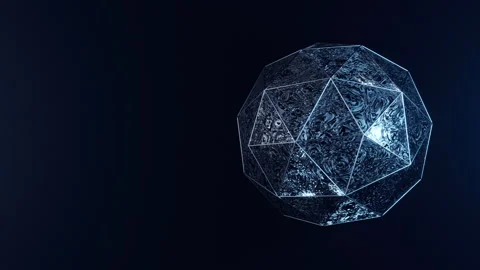 Rotation Abstract Glass Form Loop Stock Footage 253563487