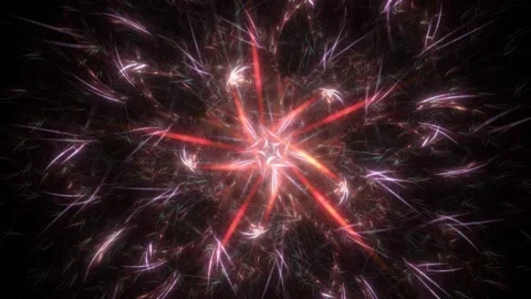 Rotation of abstract red pentagon Video stock 153990699