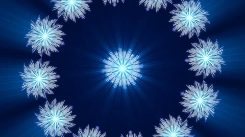 Rotation abstract shape on blue background, loop Stock Footage 145670968