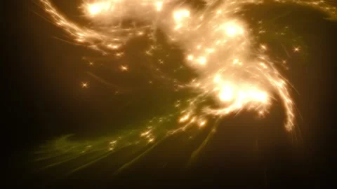 Rotation and fusion of many sparks. Shiny swirls and spirals. Abstract firework Stock Footage 154185953