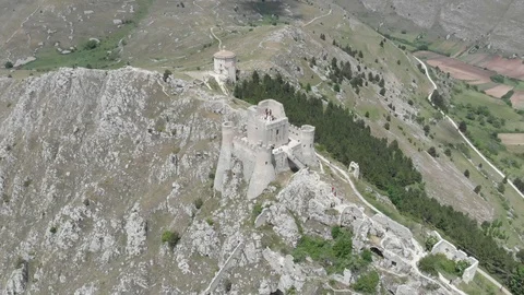 Rotation around the medieval castel Stock Footage 119328815