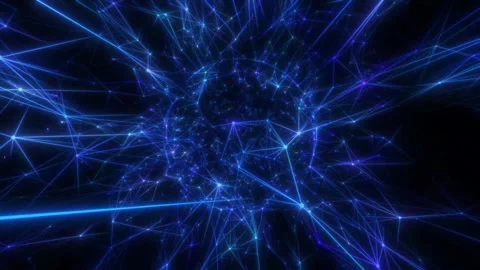 Rotation around a neural network node. Seamless loop. 스톡 동영상 241108257