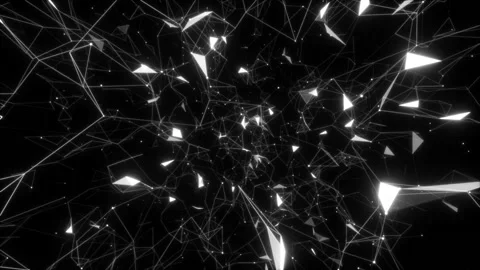 Rotation around a transforming cluster.Growing network connections. An abstract Stock Footage 98095774