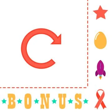 Rotation Arrow computer symbol Stock Illustration