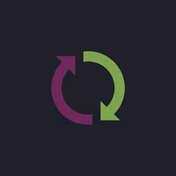 Rotation arrows computer symbol Stock Illustration