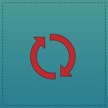 Rotation arrows computer symbol Stock Illustration