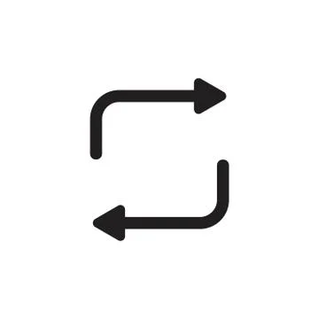 Rotation arrows exchange symbol vector Illustrazione stock