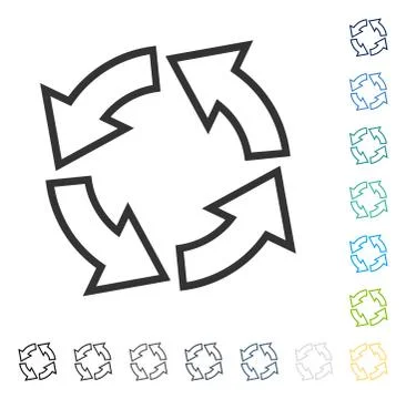 Rotation Arrows Vector Icon Stock Illustration