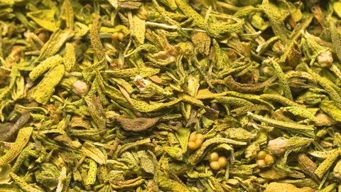 Rotation background of dried Savory 4k Stock Footage 83873846