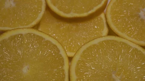 Rotation Background Of Slice Orange Vídeo Stock 302065421