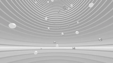 The rotation of the balls inside the rings Video stock 101368719