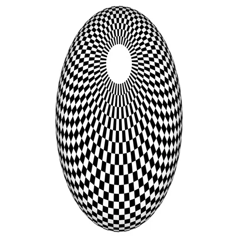 Rotation of the black-and-white sphere Video stock 69493573