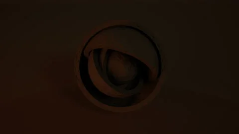 Rotation of the black dark red hemispheres on a white background. Three-dimensio Stock Footage 161800880